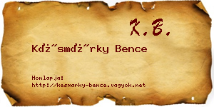 Késmárky Bence névjegykártya