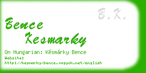 bence kesmarky business card