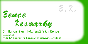 bence kesmarky business card